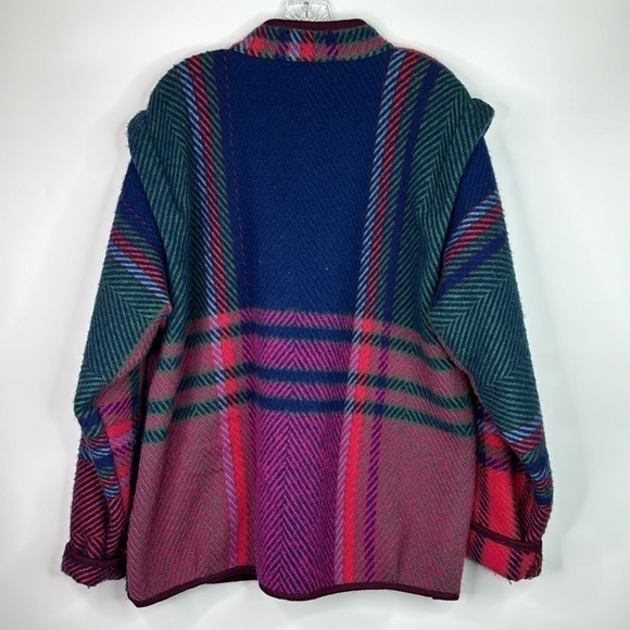 Vintage Riss Modell Bjorke Norway Pink Wool Button Lined Jacket Large - Picture 4 of 10